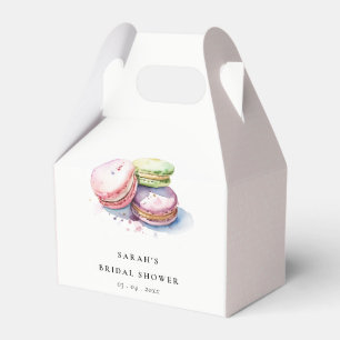 Caixinha De Lembrancinhas Padaria de Macarons Franceses em Aquarela Chá de N