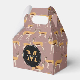 Caixinha De Lembrancinhas Padrão Animal de Antílope Selvagem