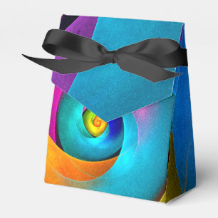Caixinha De Lembrancinhas Padrão Azul Cor-de-rosa Abstrato Floral Moderno #1