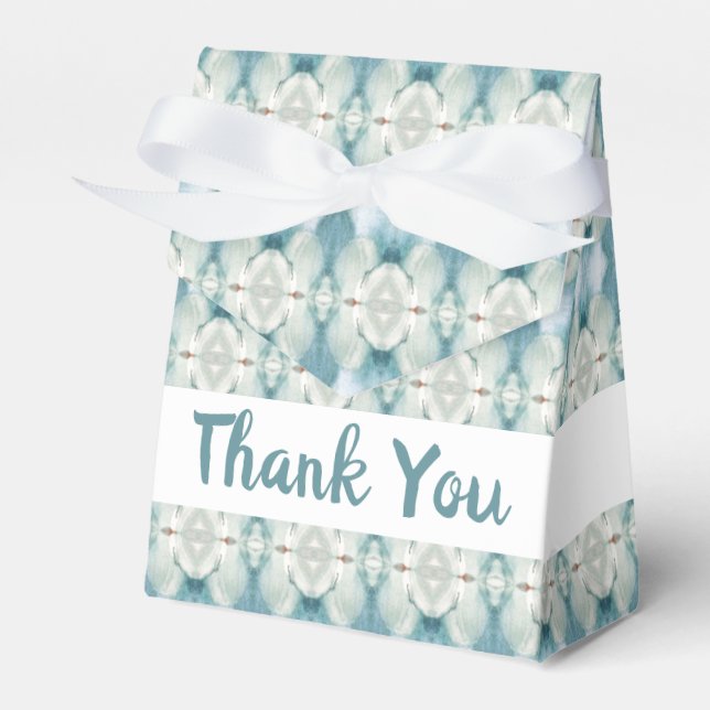 Caixinha De Lembrancinhas Padrão Azul e Branco (Frente)