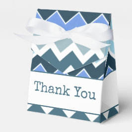 Caixinha De Lembrancinhas Padrão Azul e Branco