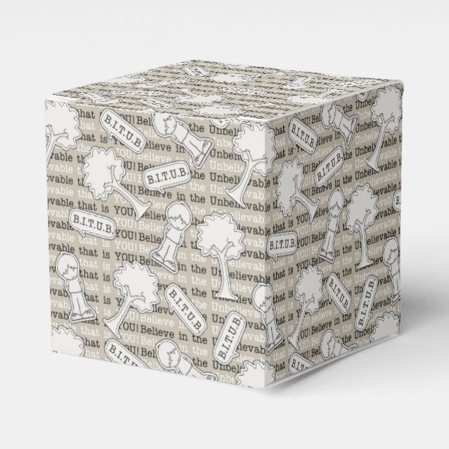 Caixinha De Lembrancinhas Padrão BITUB (Acredite no Inacreditável) (Frente)