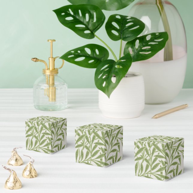 Caixinha De Lembrancinhas Padrão Botânico Floral Verde de William Morris (Múltiplo)