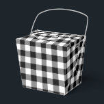 Caixinha De Lembrancinhas Padrão Clássico De Gingham Preto E Branco<br><div class="desc">Caixas De Favoritos Clássicas De Gingham Preto E Branco.</div>