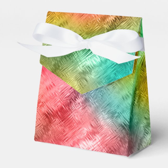 Caixinha De Lembrancinhas Padrão Colorido de Vidro Cristal (Frente)