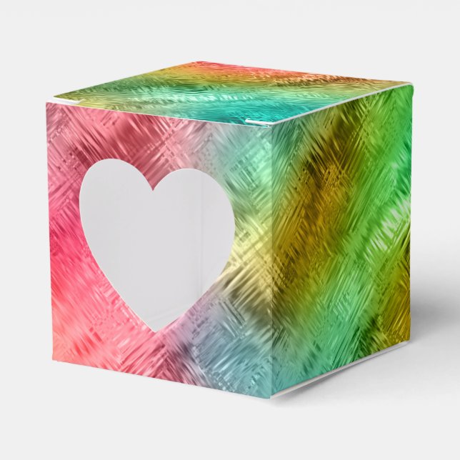 Caixinha De Lembrancinhas Padrão Colorido de Vidro Cristal (Frente)