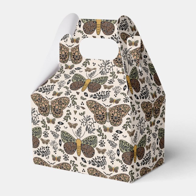 Caixinha De Lembrancinhas Padrão de Abstrato de flores silvestres da Boêmia  (Frente)