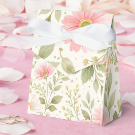 Caixinha De Lembrancinhas Padrão de Aquarela Floral Suave