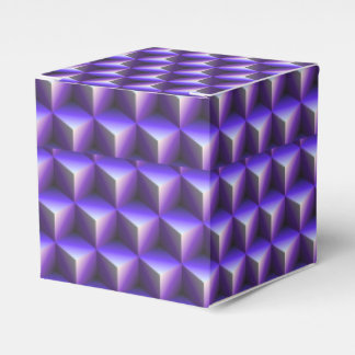 Caixinha De Lembrancinhas Padrão de Bloco do Cubo Roxo abstrato