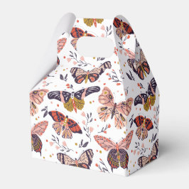 Caixinha De Lembrancinhas Padrão de Borboleta Boho