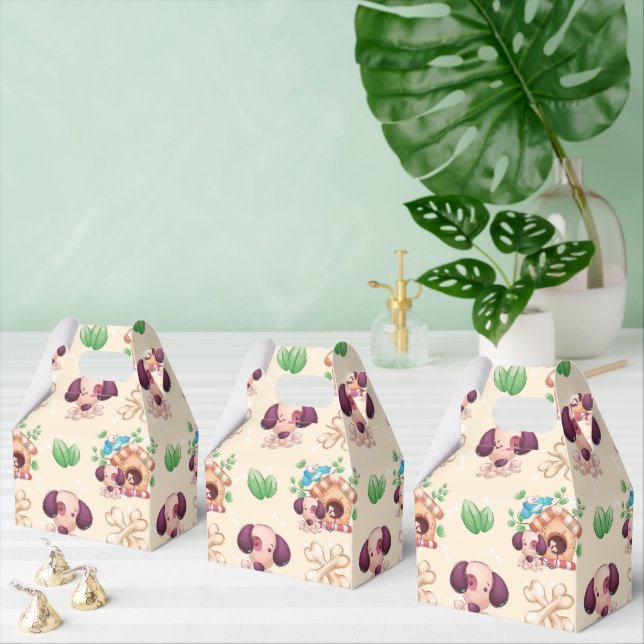 Caixinha De Lembrancinhas Padrão de Cachorro Adorável (Múltiplo)