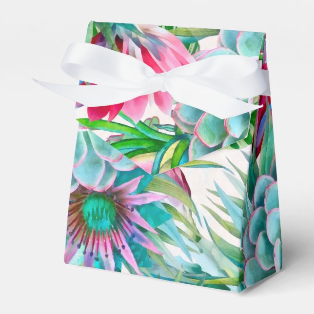 Caixinha De Lembrancinhas Padrão de Cactos (Frente)