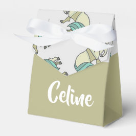 Caixinha De Lembrancinhas Padrão de cavalos fofos de nome personalizado