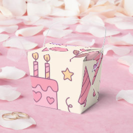 Caixinha De Lembrancinhas Padrão de Celebração da Festa da Princesa Doce