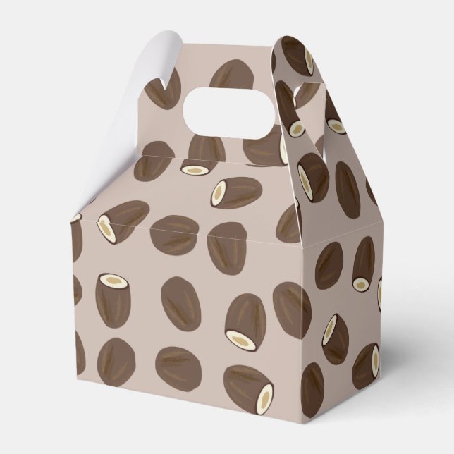 Caixinha De Lembrancinhas Padrão de Coco (Frente)