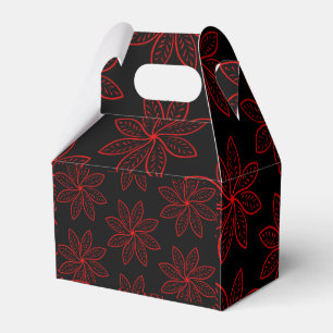 Caixinha De Lembrancinhas Padrão de Crimson em Preto