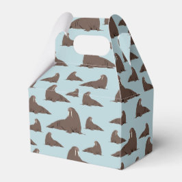 Caixinha De Lembrancinhas Padrão de Cute Walrus