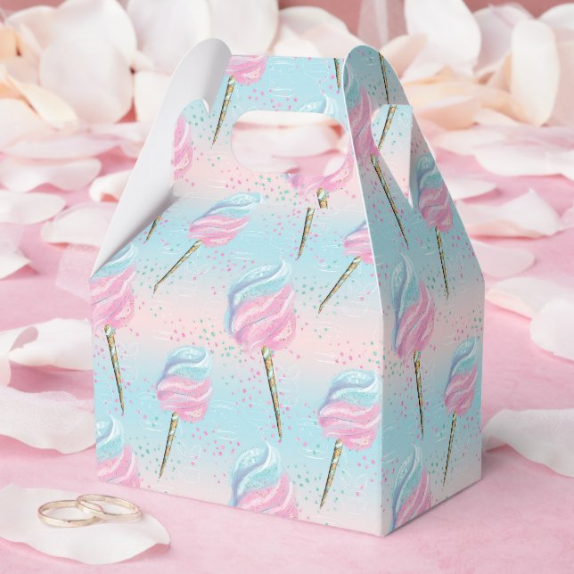 Caixinha De Lembrancinhas Padrão de Doces e Açúcar (Casamento)