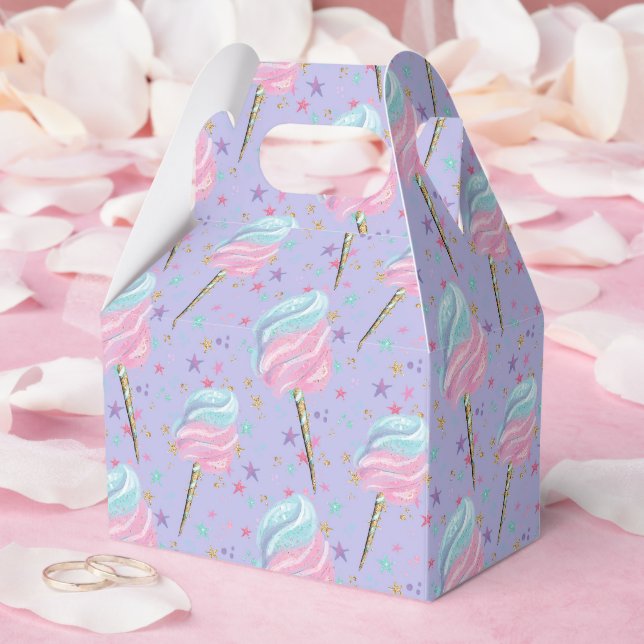 Caixinha De Lembrancinhas Padrão de Doces e Açúcar (Casamento)