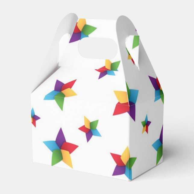 Caixinha De Lembrancinhas Padrão de estrelas (Frente)