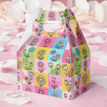 Padrão de flores coloridas e modernas retrô para a