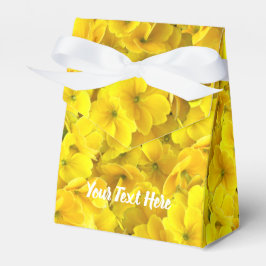 Caixinha De Lembrancinhas Padrão de Flores de Primrose Amarela