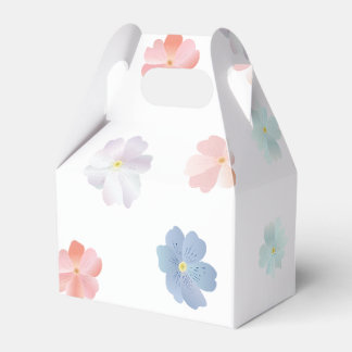 Caixinha De Lembrancinhas Padrão de Flores Silvestres em Pastel Suave