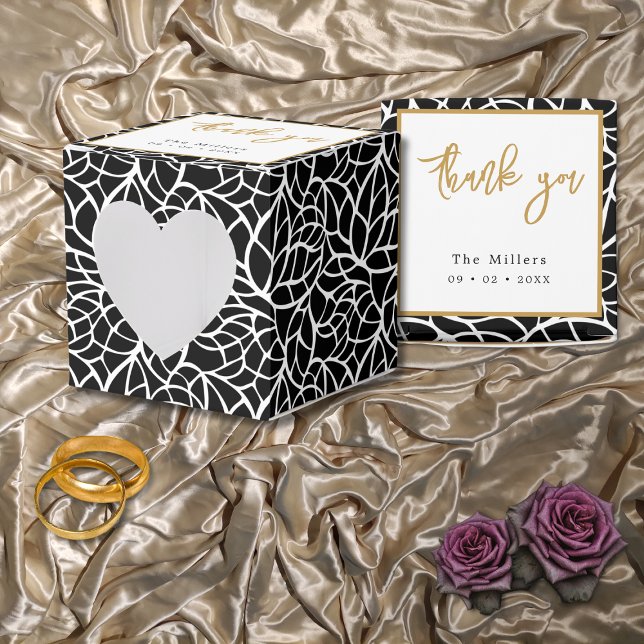 Caixinha De Lembrancinhas Padrão de Folha Botânica de abstrato (Abstract Botanical Leaf Pattern Favor Boxes)