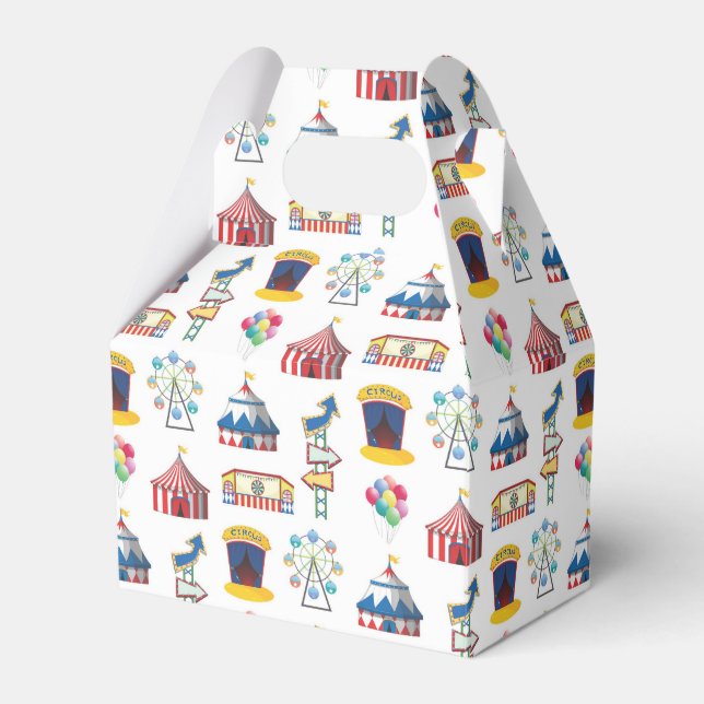 Caixinha De Lembrancinhas Padrão de Ícone do Carnaval (Frente)