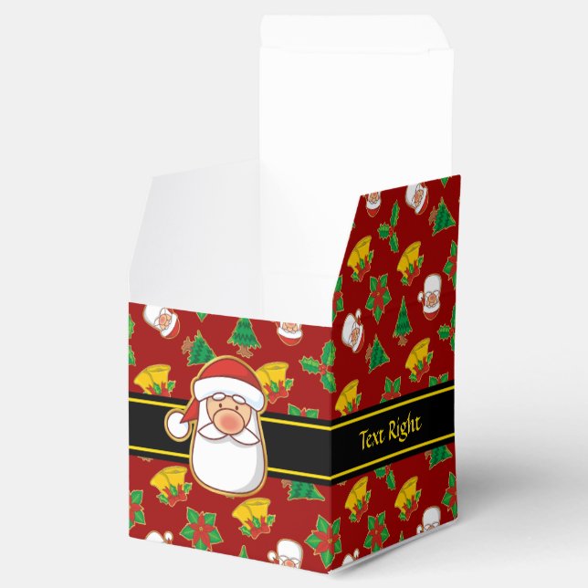Caixinha De Lembrancinhas Padrão de Ícones de Natal (Aberto)