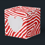 Caixinha De Lembrancinhas Padrão de Impressões Rabiscadas Vermelhas<br><div class="desc">Padrão divertido e selvagem vermelho.</div>