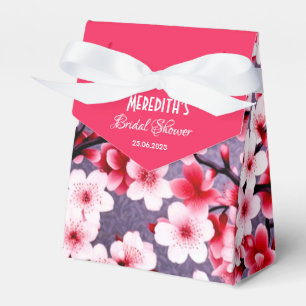 Caixinha De Lembrancinhas padrão de jardim floral rosa flor de cerejeira