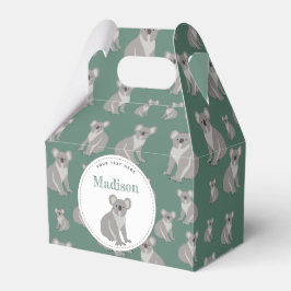 Caixinha De Lembrancinhas Padrão de Koala Cute Personalizado