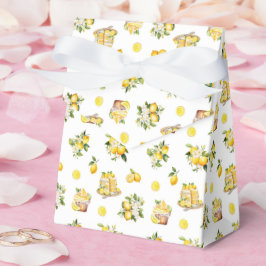 Caixinha De Lembrancinhas Padrão de Limão de Verão Mediterrâneo