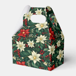 Caixinha De Lembrancinhas Padrão de Natal Floral