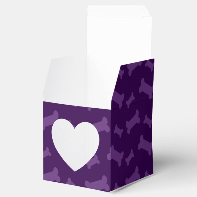 Caixinha De Lembrancinhas Padrão de ossos roxos e roxos (Aberto)