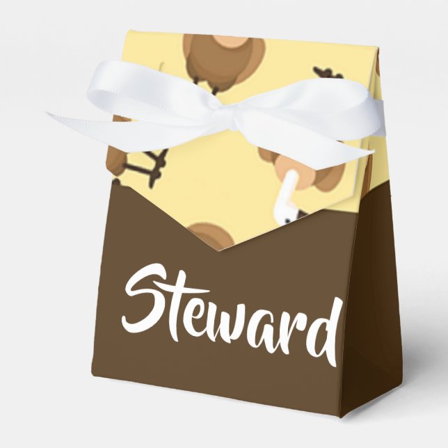 Caixinha De Lembrancinhas Padrão de pássaros-urubu-do-grifo-castanho (Frente)