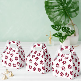 Caixinha De Lembrancinhas Padrão De Patas, Patas Cachorros, Patas Turvas