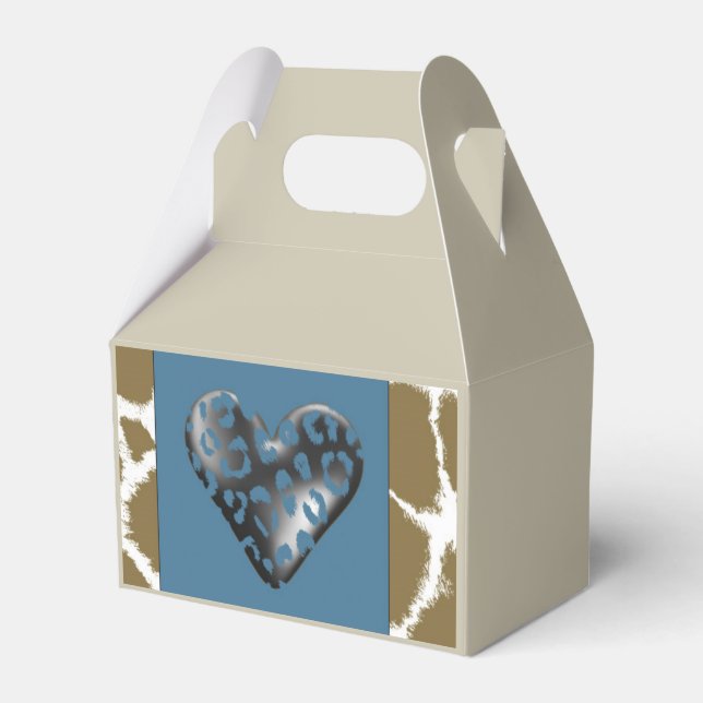 Caixinha De Lembrancinhas Padrão De Peles De Girafa (Frente)