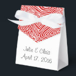 Caixinha De Lembrancinhas Padrão de rabisco vermelho<br><div class="desc">Um design divertido para um casamento elegante ou outro evento especial.</div>