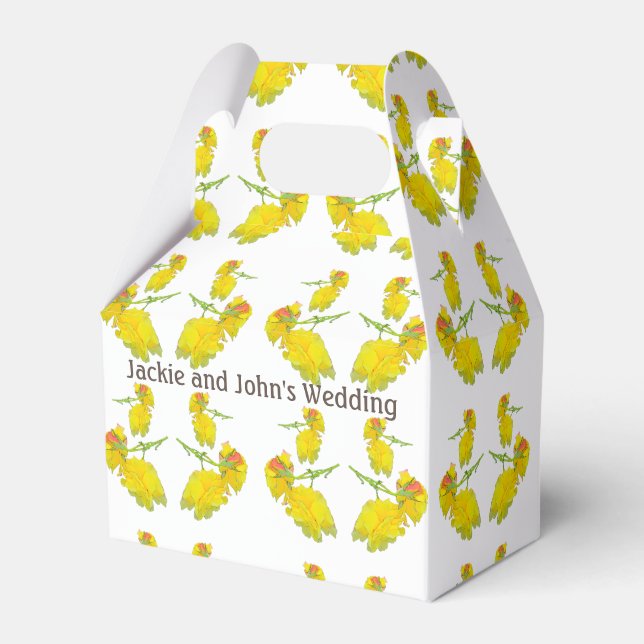 Caixinha De Lembrancinhas Padrão de rosas. (Frente)