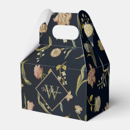 Caixinha De Lembrancinhas Padrão de Rug Floral do Monograma Russo Vintage