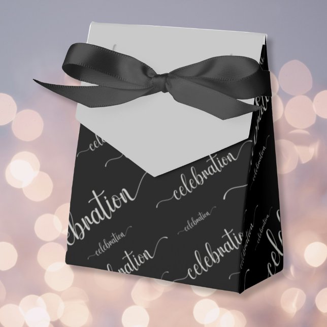 Caixinha De Lembrancinhas Padrão de Script de Celebração (Criador carregado)