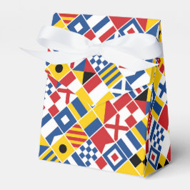 Caixinha De Lembrancinhas Padrão de Sinalizadores de Sinal Náutico