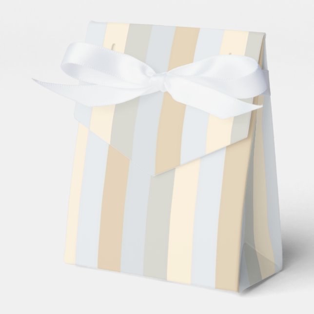 Caixinha De Lembrancinhas Padrão de Stripes Verticais de Cinza Suave (Frente)