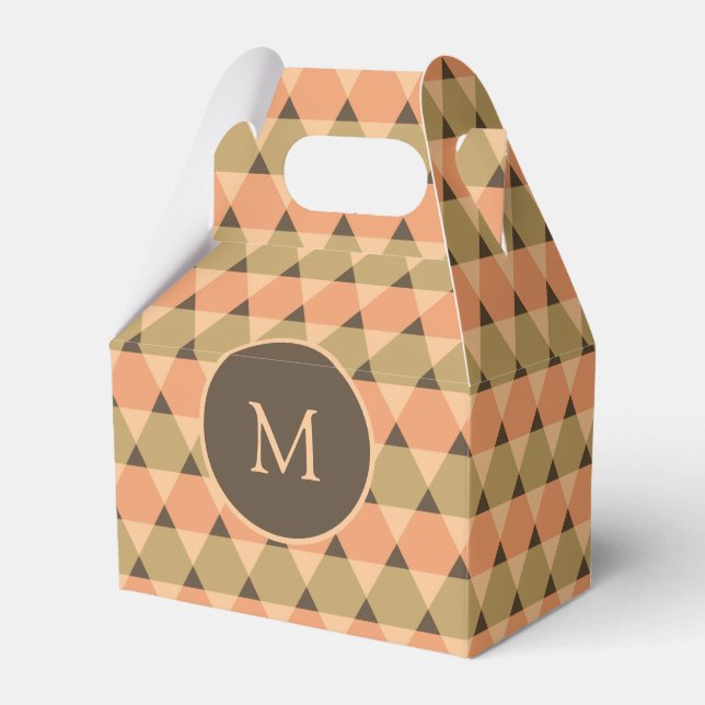 Caixinha De Lembrancinhas Padrão de triângulos (Frente)