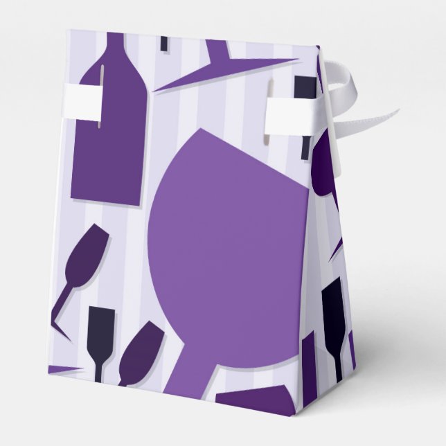 Caixinha De Lembrancinhas Padrão de vidro de vinho (Verso)