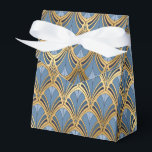 Caixinha De Lembrancinhas Padrão de Vintagem da Deco de Arte Dourada Elegant<br><div class="desc">Elegante Blue Art Deco Vintage Pattern Favor Boxes apresenta um elegante padrão de deco de arte em azul e ouro. Perfeito para festas,  eventos,  casamentos,  aniversário,  Natal,  Dia de as mães,  Dia de os pais,  feriados e presentes corporativos,  Criado pelo Evco Studio www.zazzle.com/store/evcostudio</div>