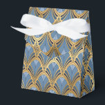 Caixinha De Lembrancinhas Padrão de Vintagem da Deco de Arte Dourada Elegant<br><div class="desc">Elegante Blue Art Deco Vintage Pattern Favor Boxes apresenta um elegante padrão de deco de arte em azul e ouro. Perfeito para festas,  eventos,  casamentos,  aniversário,  Natal,  Dia de as mães,  Dia de os pais,  feriados e presentes corporativos,  Criado pelo Evco Studio www.zazzle.com/store/evcostudio</div>