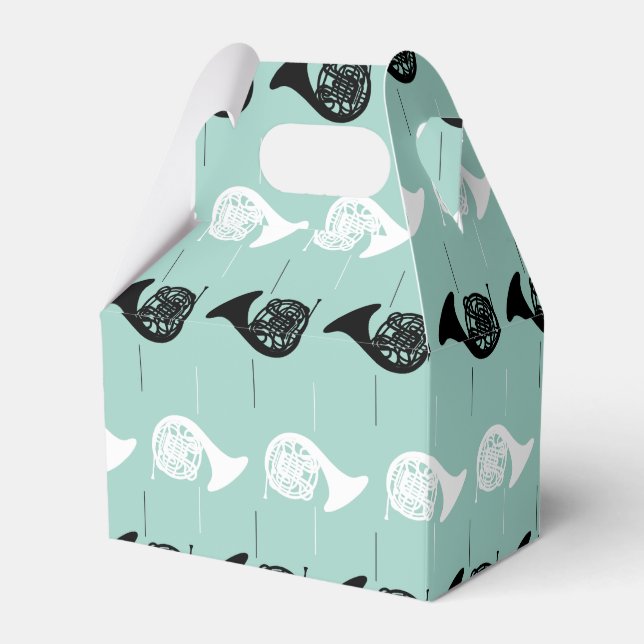 Caixinha De Lembrancinhas Padrão do Corno Francês (Frente)